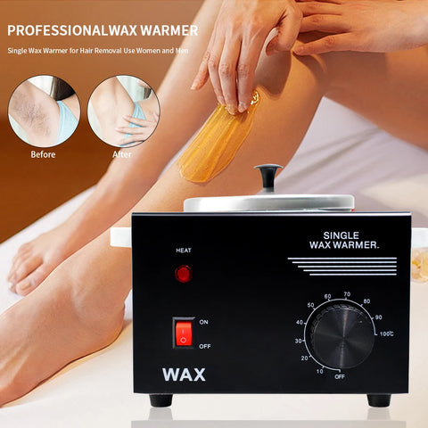 Electric Single Pot Wax Warmer Wax Heater Warmer Skin Hair Removal Adjustable Temperature Suitable For Beauty Salon Home