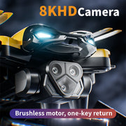 2024 New M5 Drone 8K Professional Triple Camera Brushless Motor Optical Flow Positioning Foldable Quadcopter RC Dron Toys Gifts