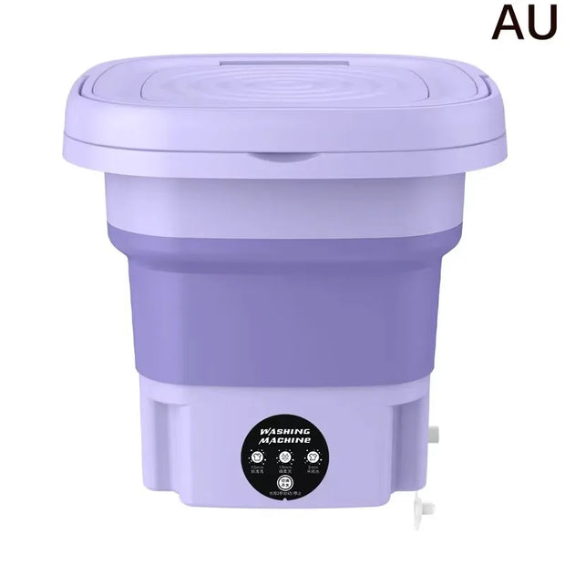 8L Portable Folding Washing Machine Bucket for Clothes Socks Underwear Cleaning Washer Portable Small Travel Washing Machine