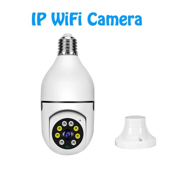 E27 Bulb Wifi Surveillance Camera Wireless Night Vision HD Automatic Human Tracking  Security Baby Monitor Zoom Full Color Video