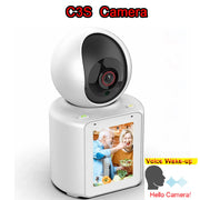 2MP PTZ WIFI Camera AI Tracking Voice Wake-up Video Call With 2.8" Screen Indoor Baby Monitor Security CCTV Surveillance Camera