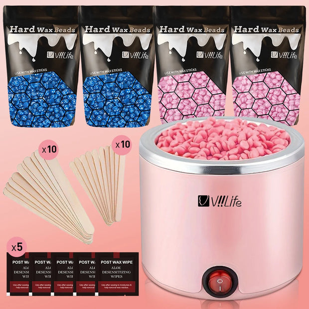 Wax Heater Warmer Machine For Hair Removal Depilation Wax Dipping Epilator Paraffin Pot and Wood Sticks Kit