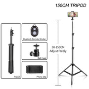 200cm Photography Tripod Light Stands With 1/4 Screw Head Adjustable Light Stand Photo Tripod For Phone Ring Light Photo Studio