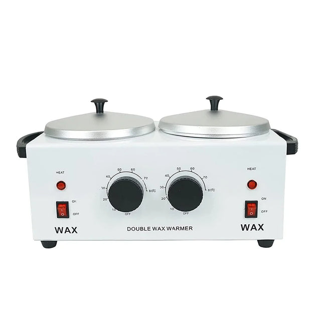 Dual Pot Wax Heater Professional Paraffin Hair Removal Machine Dual Parrafin Hot Facial Skin Equipment Spa Household