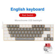 E-YOOSO Z686 USB Mini Slim Mechanical Gaming Wired Keyboard Red Switch 68Keys Russian Brazilian Portuguese for Compute PC Laptop