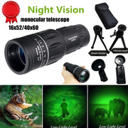 Extra Long 16X52 Distance Sports Hunting Zoomable Monocular Low Light Night Vision Telescope Binoculars for Outdoor Watching