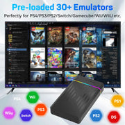 3TB Portable Gaming HDD LaunchBox/Retrobat/Playnite Retro Game Console with 17300+ AAA/3D/Retro Games for PS4/PS3/PS2/Switch/Wii