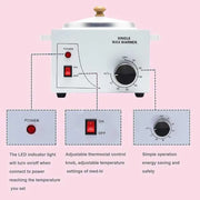 Electric Wax Heater Single Pot Depilatory Wax Warmer Machine Facial Skin Waxing Kit Hair Removal Tool Hand Feet Spa Epilator