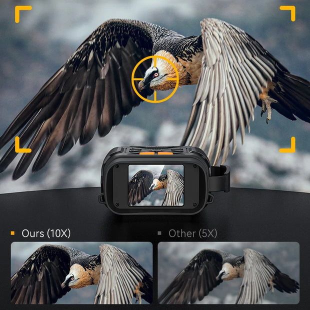 1080P Binocular Infrared Night Visions Device 10X Digital Zoom Binocular Day Night Use Photo Video 800m for Hunting Boating Gift