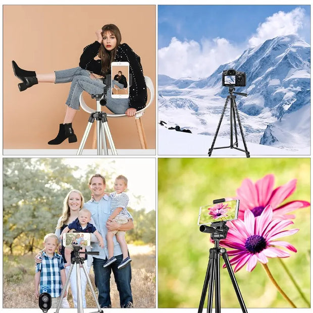 Nagnahz Tripod for Phone 150cm Video Recording Phone Tripod Stand with Bluetooth Remote Universal Camera Phone Photography Stand