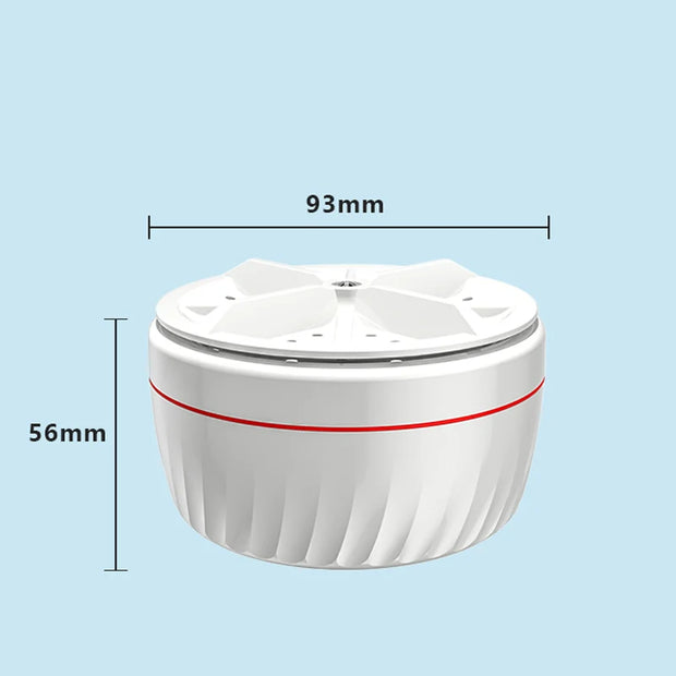 Mini Washing Machine USB Ultrasonic Rotating Turbine Washing Machine For Socks Underwear Wash Dishes Travel Home RV Apartment