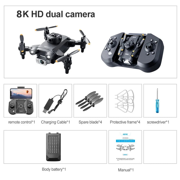 XIAOMI 4DRC V30 Mini Drone with Camera HD 4K 1080P FPV Profesional RC Drones Five-sided Obstacle Avoidance Helicopter Drone Toy