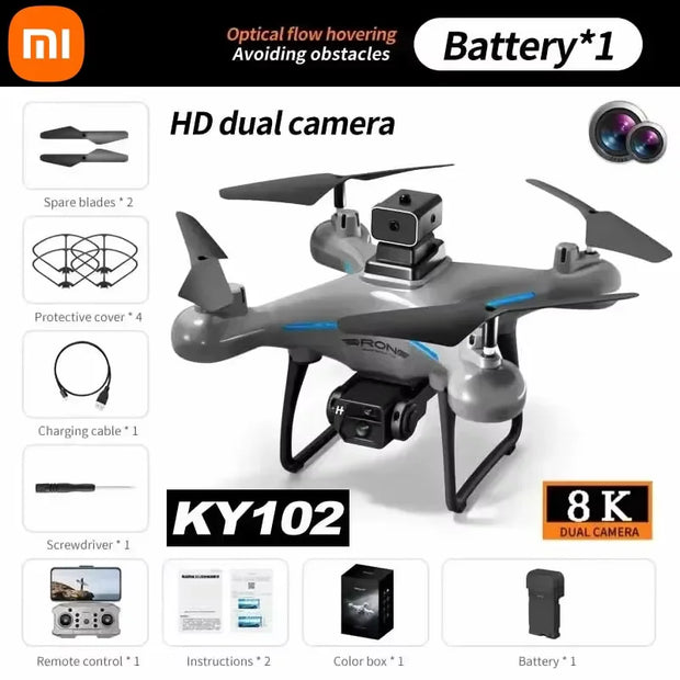 Xiaomi KY102 Drone Aerial Photography Obstacle Avoidance Optical Flow Aerial 8K HD Profesional Dual-Camera Four-Axis RC Drone