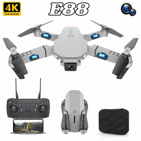 2024 New E88 Pro WIFI FPV Drone Wide Angle HD 4K 1080P Camera Height Hold RC Foldable Quadcopter Dron Helicopter Toys Gift