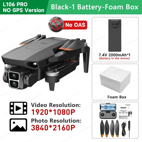 LYZRC L106 / L106MAX HD Dual Camera Switching Brushless Motor RC Drone Foldable Mini Wifi 2.4GHz 360° Intelligent OAS Helicopter