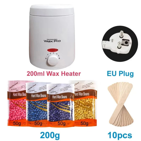 Wax Heater Machine with Hair Removal Wax Beans for Wax Heater Waxing Set for Whole Body Hair Removal Wax Warmer Melting Pot