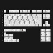 125 Keys PBT Black White Japanese Keycaps Cherry Profile For Gaming Mechanical Keyboard Supplement 1.75U 2U Shift Space Bar