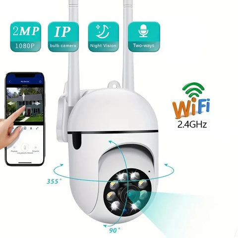 1080P HD PTZ 2.4G WIFI IP Camera Audio CCTV Surveillance Cam Outdoor Night Vision Wireless Waterproof Security Protection