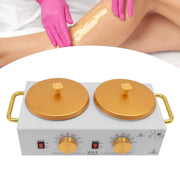 200W 0~100℃ Electric Double Pot Wax Heater With Temperature Control For Beauty Salons, Skin Care Centers