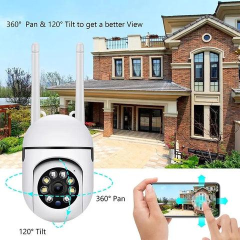 1080P HD PTZ 2.4G WIFI IP Camera Audio CCTV Surveillance Cam Outdoor Night Vision Wireless Waterproof Security Protection