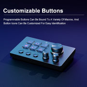 Ajazz AKP03E Programmable Visual Macro Keyboard Mechanical Gaming Keyboard Custom Button Mini Keyboard For Multiple Scenario