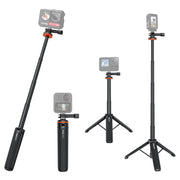 VRIG TP-08 TP-06 Tripod Stand Selfie Stick Aluminum Alloy with 1/4 Inch Screw Cold Shoe Mount 360° Rotatable 1.5kg Load Capacity