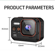 CERASTES Action Camera 4K60FPS With Remote Control Screen Waterproof Sport Camera Drive Recorder Sports Camera Helmet Action Cam