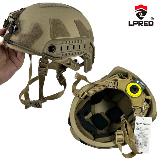 LPRED Real Bulletproof Helmet Ballistic High Cut Tactical NIJ 3A Helmet Aramid UHMW PE Safety Helmet IIIA Br1 MICH FAST Helmet