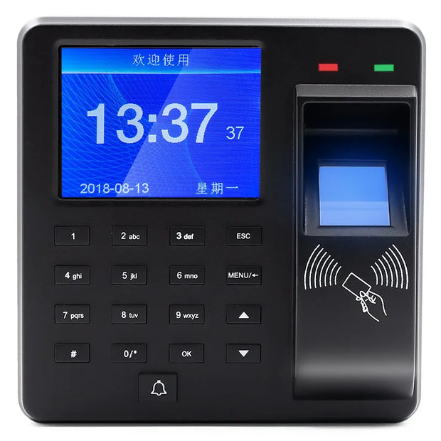 M10 Access Control& Attendance All-in-one Machine Human Fingerprint/Password/ID Card Swipe Alarm Function U Disk Upload Download