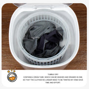 4.5L Portable Washing Machine, Mini Turbo Washer, Sock Underwear Washer White 100-240V for Travel Apartment