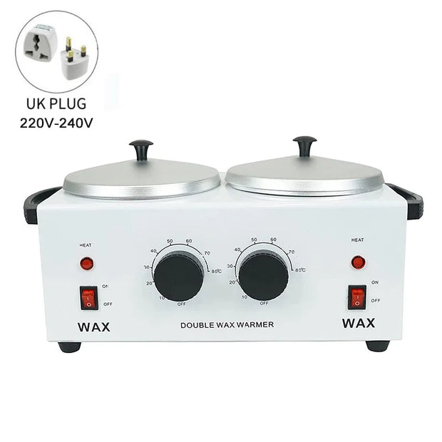 Dual Pot Wax Heater Professional Paraffin Hair Removal Machine Dual Parrafin Hot Facial Skin Equipment Spa Household