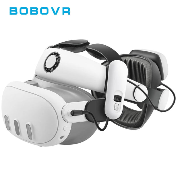 BOBOVR S3 Pro Super Strap VR Accessories Compatible with Meta Quest 3S Head Air Conditioning 10000mAh Hot-swappable Battery Pack