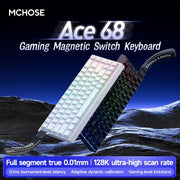 MCHOSE Ace 60 Pro 68 Magnetic Axis Mechanical Keyboard Original 0.01ms Latency RT 0.01mm 128K Gaming Keyboard Customized Esports