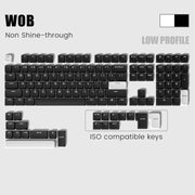 138 Keys Low Profile PBT Keycaps Custom Double Shot Slim MX Keycaps for Gateron Cherry MX Mechanical Switches Gaming Keyboards