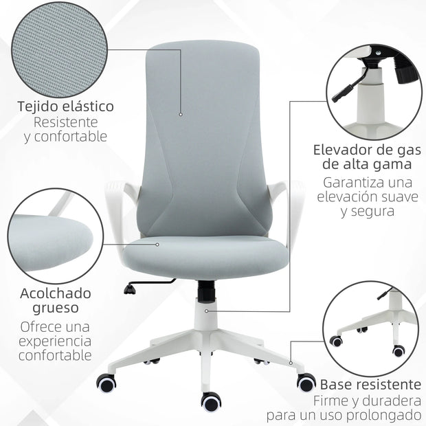 Vinsetto office chair swivel height adjustable 62x56x110-119.5 cm Gray