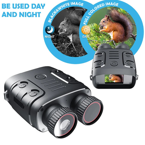 1080P Binocular Infrared Night-Visions Device 5X Binocular Day Night Use Photo Video Taking Digital Zoom for Hunting Boating