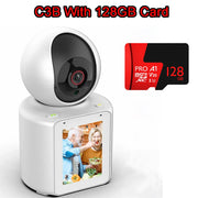 2MP PTZ WIFI Camera AI Tracking Voice Wake-up Video Call With 2.8" Screen Indoor Baby Monitor Security CCTV Surveillance Camera