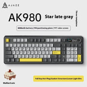 AJAZZ AK980 Gaming Mechanical Keyboard Full key hot-swappable Three modes With screen Lighting ambience Gaming office