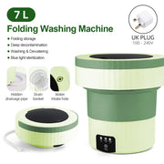 7L Small Folding Washing Machine Portable Washing Machine Automatic Modes Laundry Clothes Laundry Bucket Washing Machine