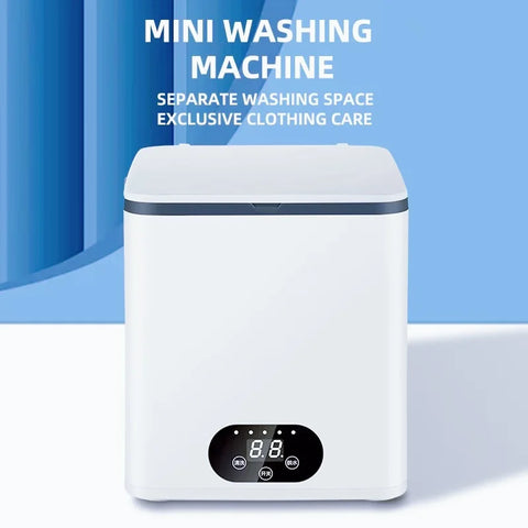 Mini Portable Washing Machine Ultrasonic Cleaning Blue-Purple Light Antibacterial for Socks Underwear Towels Small Clothes