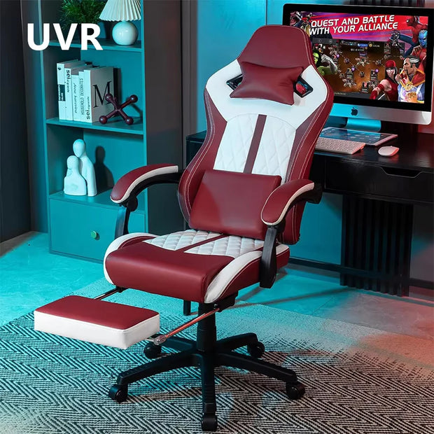 UVR Gaming Computer Chair Ergonomic Design Armchair Home Office Chair Comfortable Sponge Cushion Athletic Chair Furniture