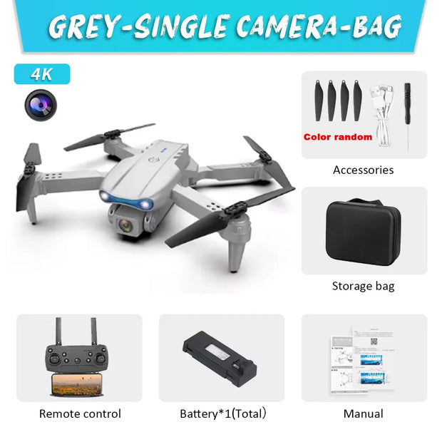 KBDFA E99Pro Drone HD Professional 4k drone Dual Camera WIFI fpv  Aircraft Quadcopte Obstacle Avoidance Aerial Photography Drone