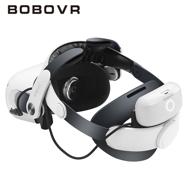 BOBOVR M2 Pro Battery Head Strap Compatible with Oculus Quest 2 Elite Halo Strap 5200mAh Battery for Meta Quest2 VR Accessories