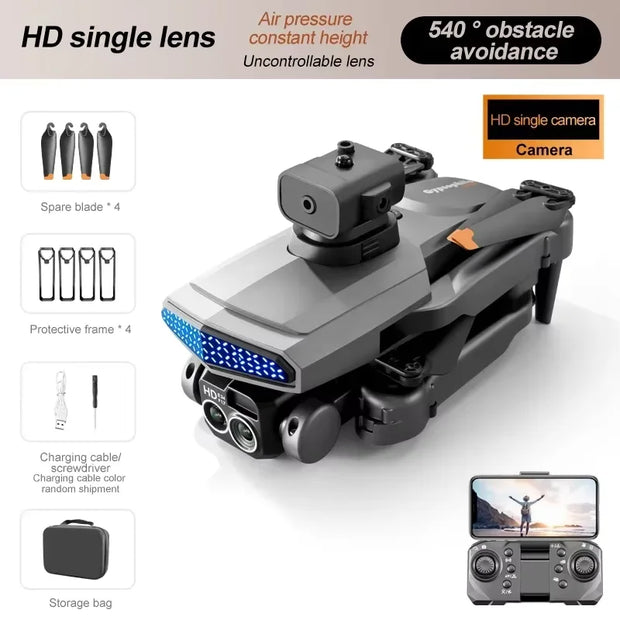 New D6 RC Air Drone 8K HD Professional Dual Camera Five-Sided Obstacle Avoidance Optical Flow ESC Foldable Quadcopter Boys Toys