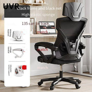 UVR Computer Gaming Chair Ergonomic Reclining Backrest Chair Sedentary Comfort Swivel Seat Breathable Mesh Staff Office Chair