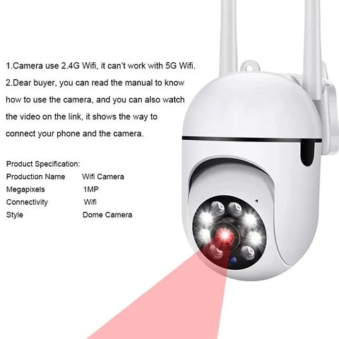 1080P HD PTZ 2.4G WIFI IP Camera Audio CCTV Surveillance Cam Outdoor Night Vision Wireless Waterproof Security Protection