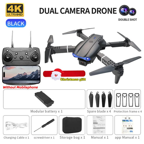 New MINI E99Pro RC Drone 4K Professinal With Wide Angle Dual HD Camera Foldable RC Helicopter 5G WIFI FPV Height Hold Apron Sell