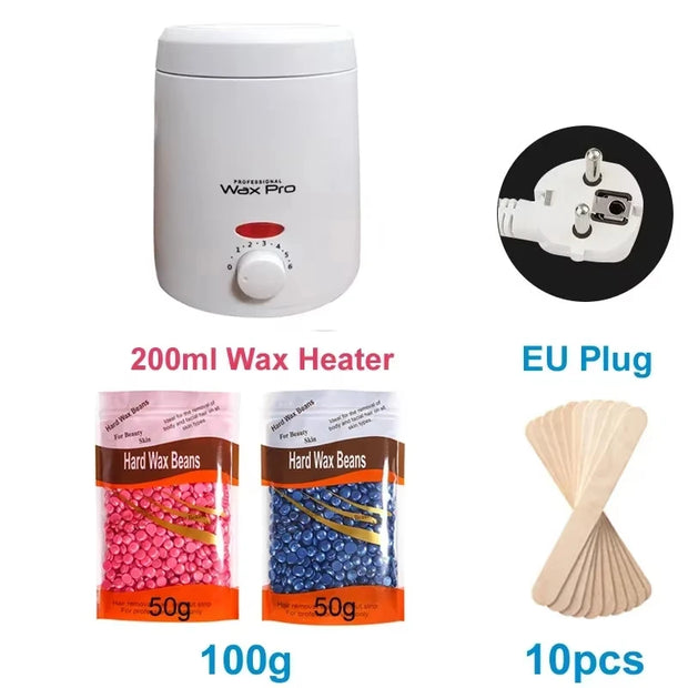 Wax Heater Machine with Hair Removal Wax Beans for Wax Heater Waxing Set for Whole Body Hair Removal Wax Warmer Melting Pot