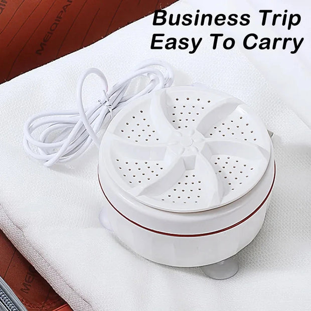 Mini Washing Machine USB Rotating Turbine Portable Washing Machine For Socks Underwear Wash Dishes For Travel Home Business Trip