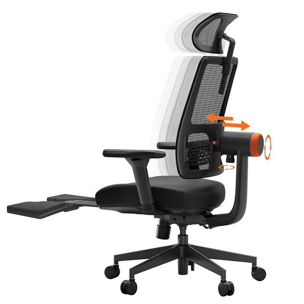 NEWTRAL MagicH-BP Ergonomic Chair with Footrest, Auto-Following Backrest, Adaptive Lower Back Support, Tailored Ergonomic Chair